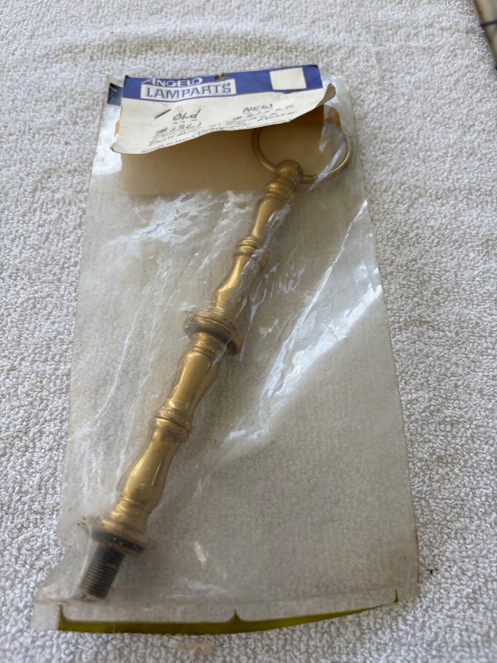 NOS Replacement Polished Brass double tier plate handle.